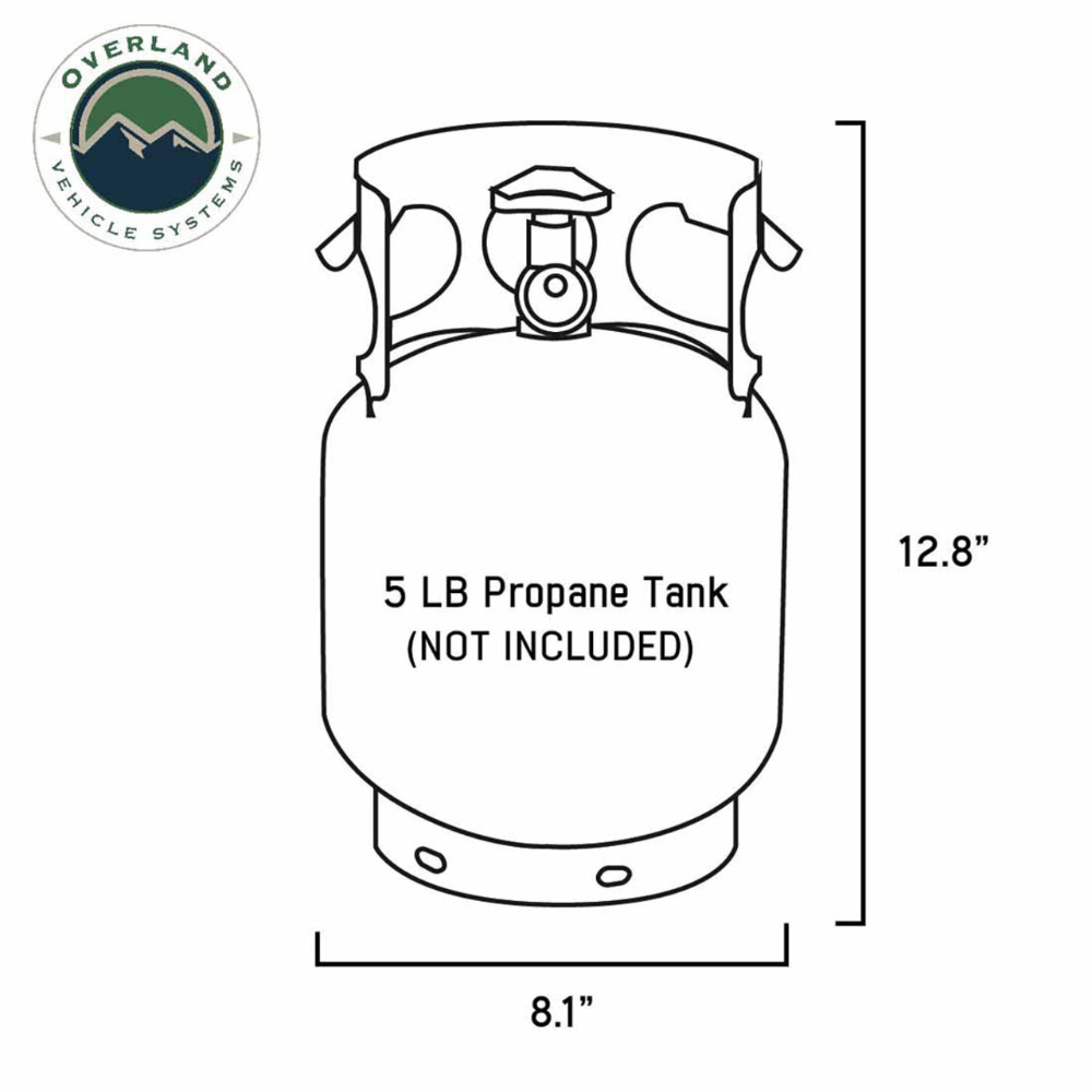 Overland Vehicle Systems Propane Bag with Handle & Straps - #16 Waxed Canvas Storage