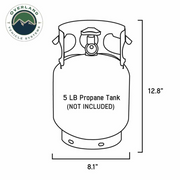 Overland Vehicle Systems Propane Bag with Handle & Straps - #16 Waxed Canvas Storage