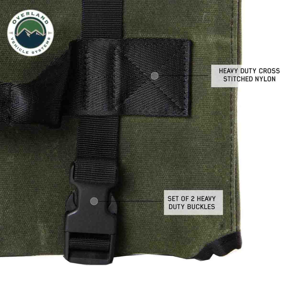 Overland Vehicle Systems Rolled General Tool Storage Bag - #16 Waxed Canvas