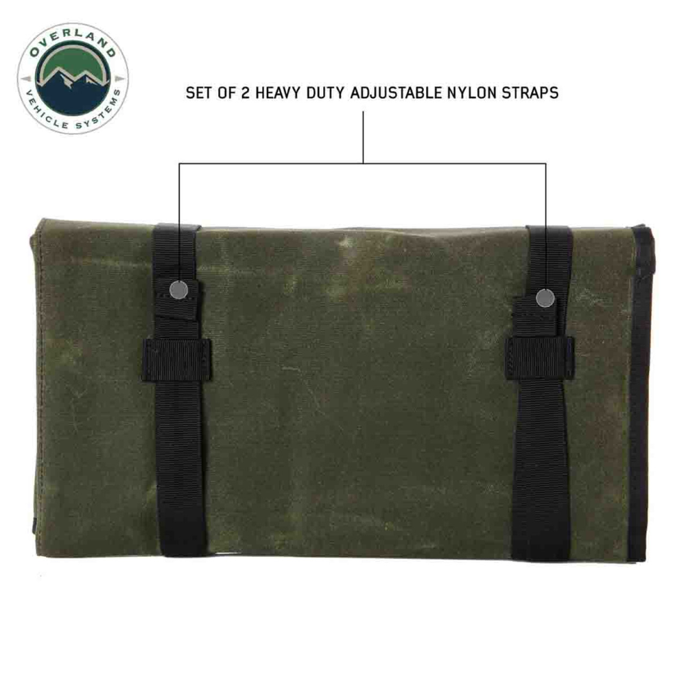 Overland Vehicle Systems Rolled General Tool Storage Bag - #16 Waxed Canvas