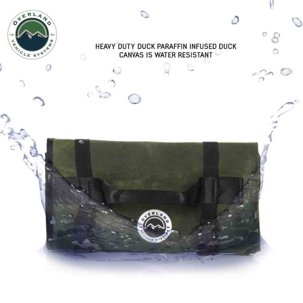 Overland Vehicle Systems Rolled General Tool Storage Bag - #16 Waxed Canvas
