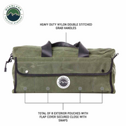 Overland Vehicle Systems Small Duffle Bag with Handle & Straps - #16 Waxed Canvas Storage
