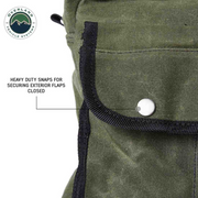 Overland Vehicle Systems Small Duffle Bag with Handle & Straps - #16 Waxed Canvas Storage