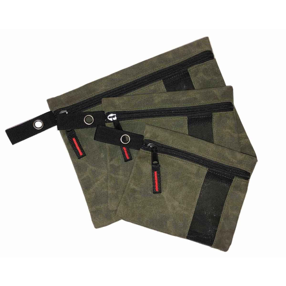 Overland Vehicle Systems Small Size 3-Bag Set of Storage Bags - #12 Waxed Canvas