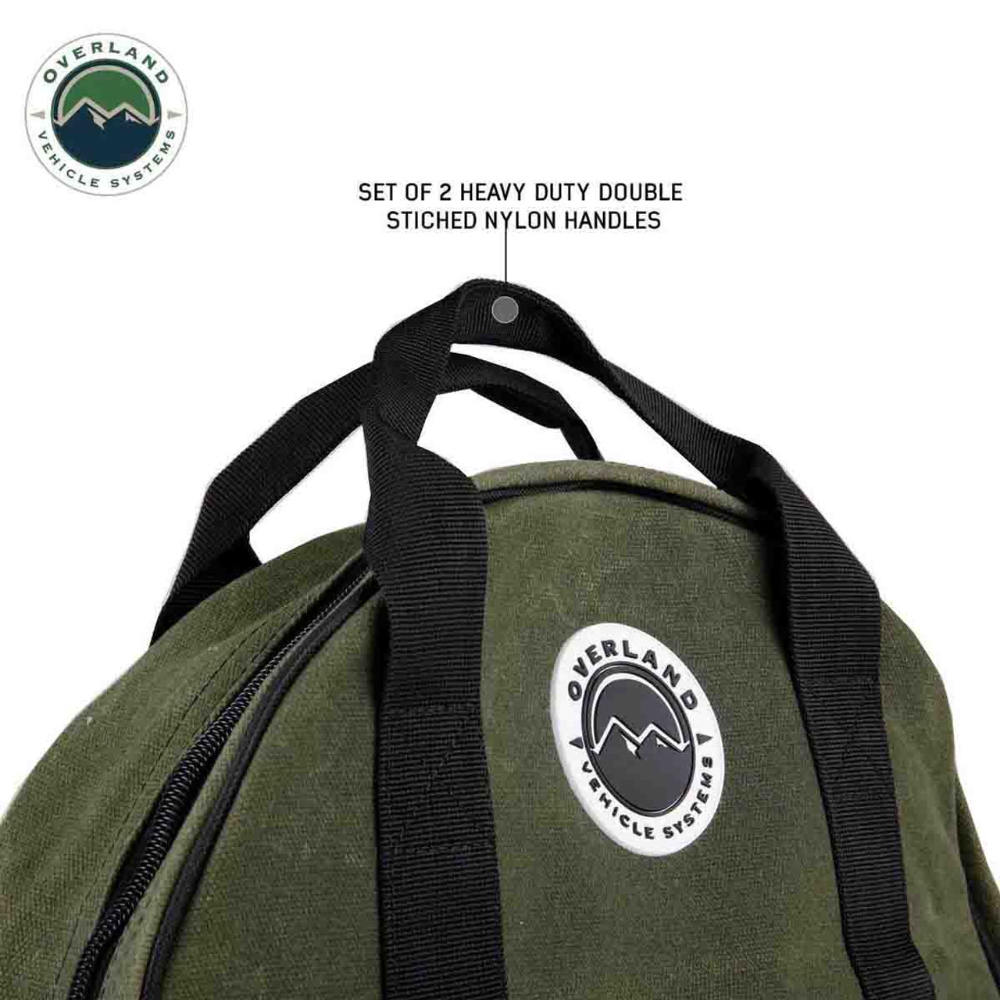 Overland Vehicle Systems Jumper Cable Storage Bag - #16 Waxed Canvas