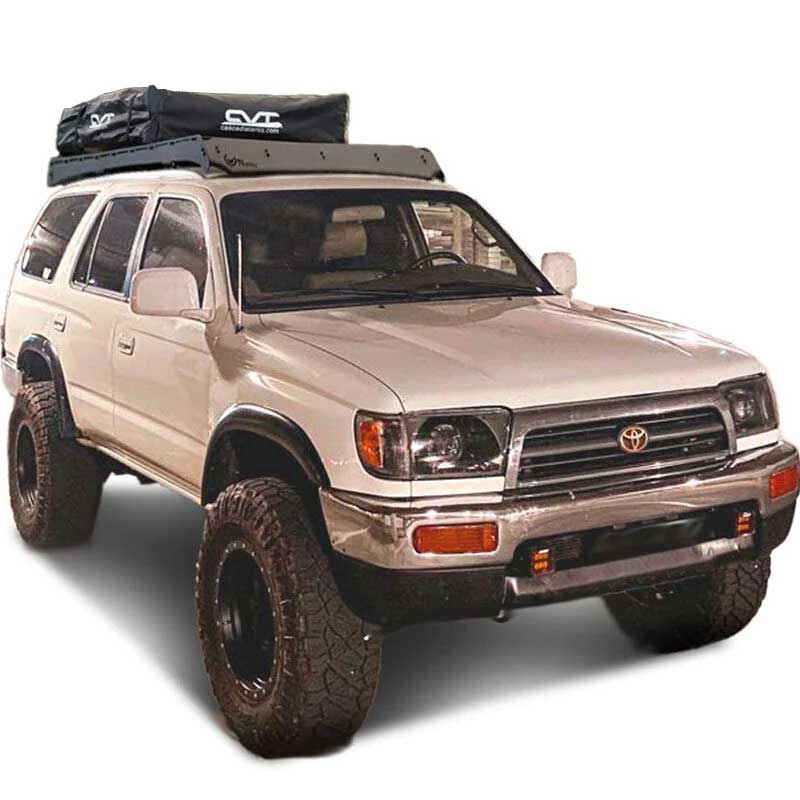 Prinsu 4Runner 3rd Gen Roof Rack front right view with Roof Top Tent