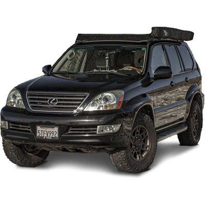 Prinsu Roof Rack on Lexus GX470 black with awning