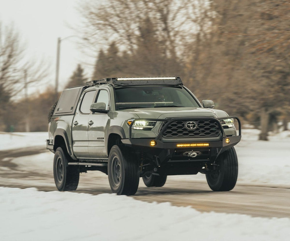 tacoma prinsu roof rack with light bar