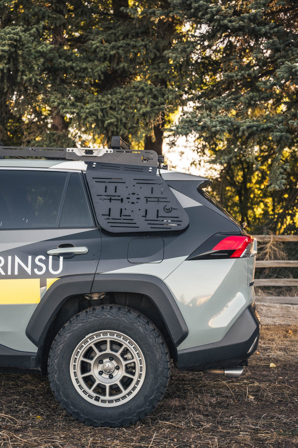 Prinsu Rear Window Accessory Panel Mounted On Toyota Rav4 5th Gen