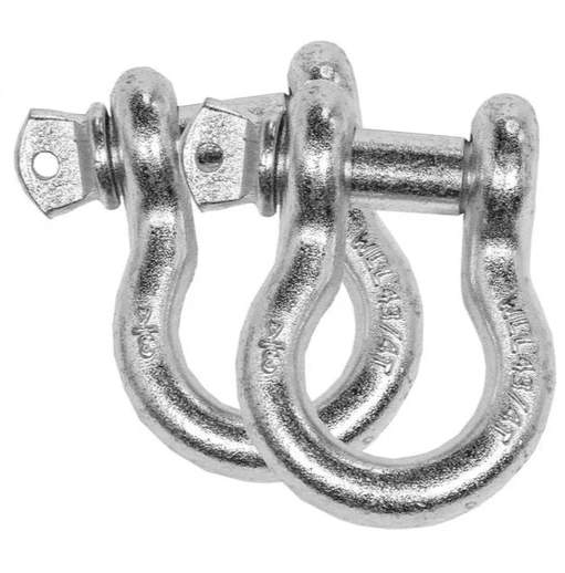 Image showing 2 zinc Rallitek OVS 3/4" D-ring Shackles 