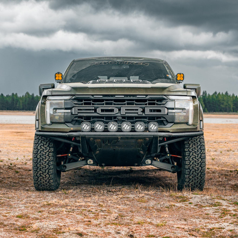 3rd gen Raptor bumper high-mount skid plate detail