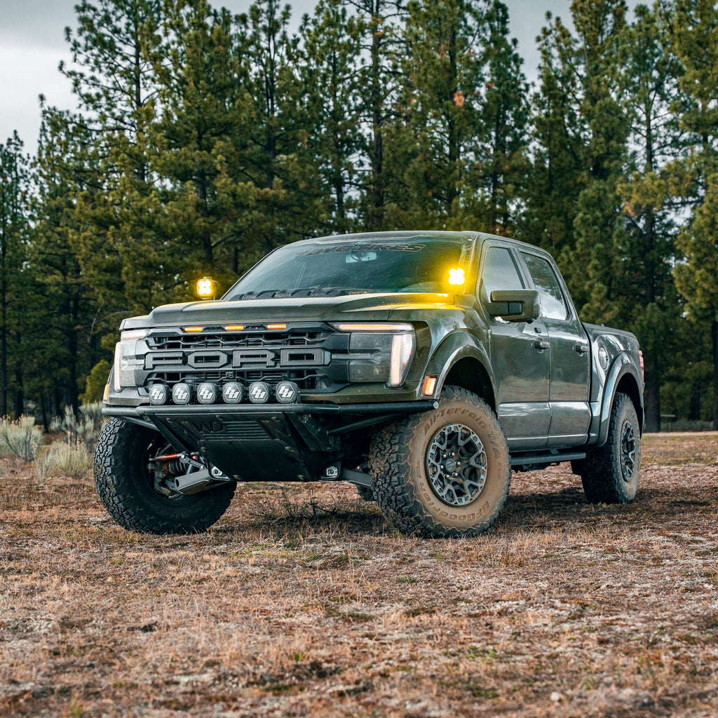 3rd gen Raptor bumper high-mount configuration front angle