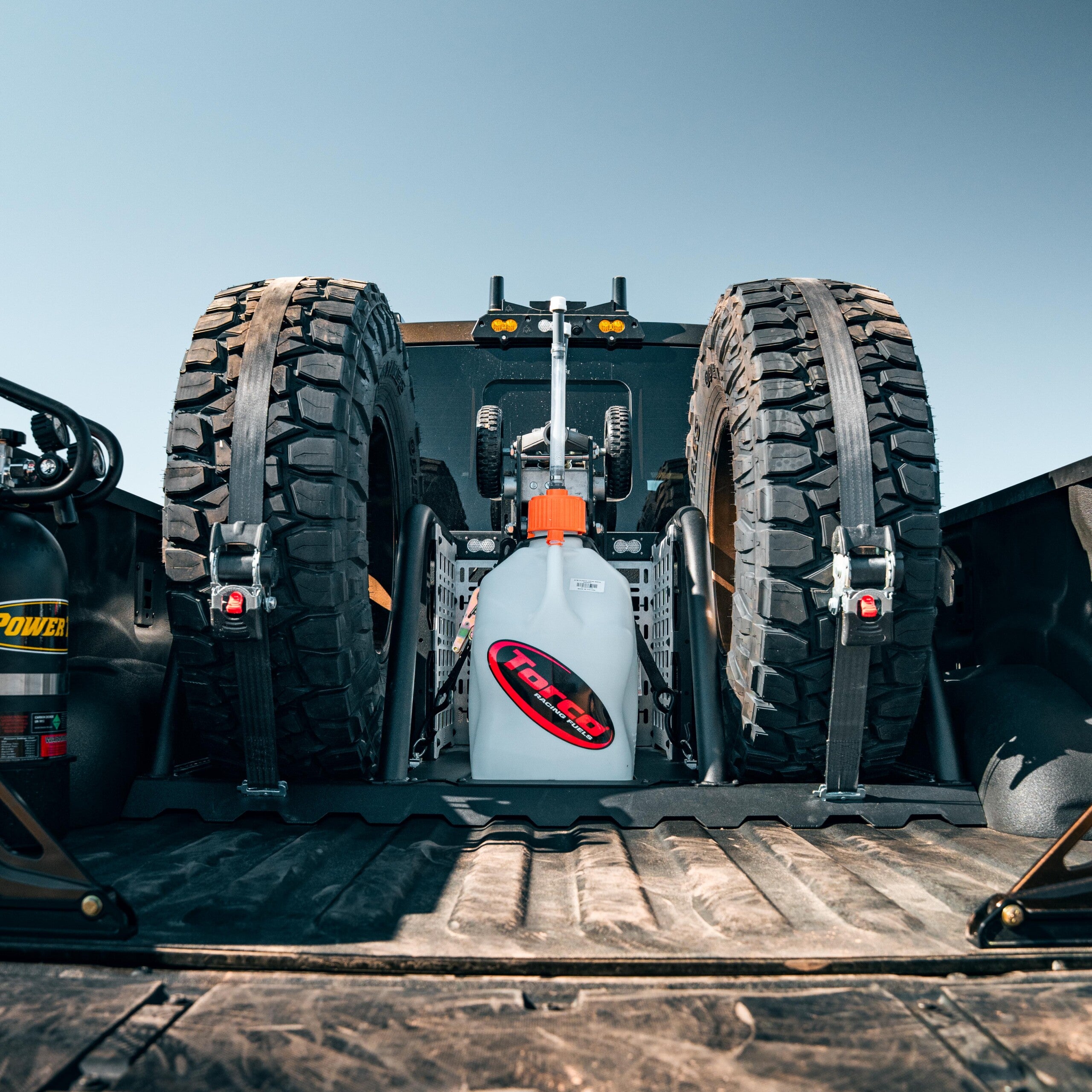 Westcott Designs 2021-2026 Ford Raptor modular chase rack with dual spare tires and MOLLE panels