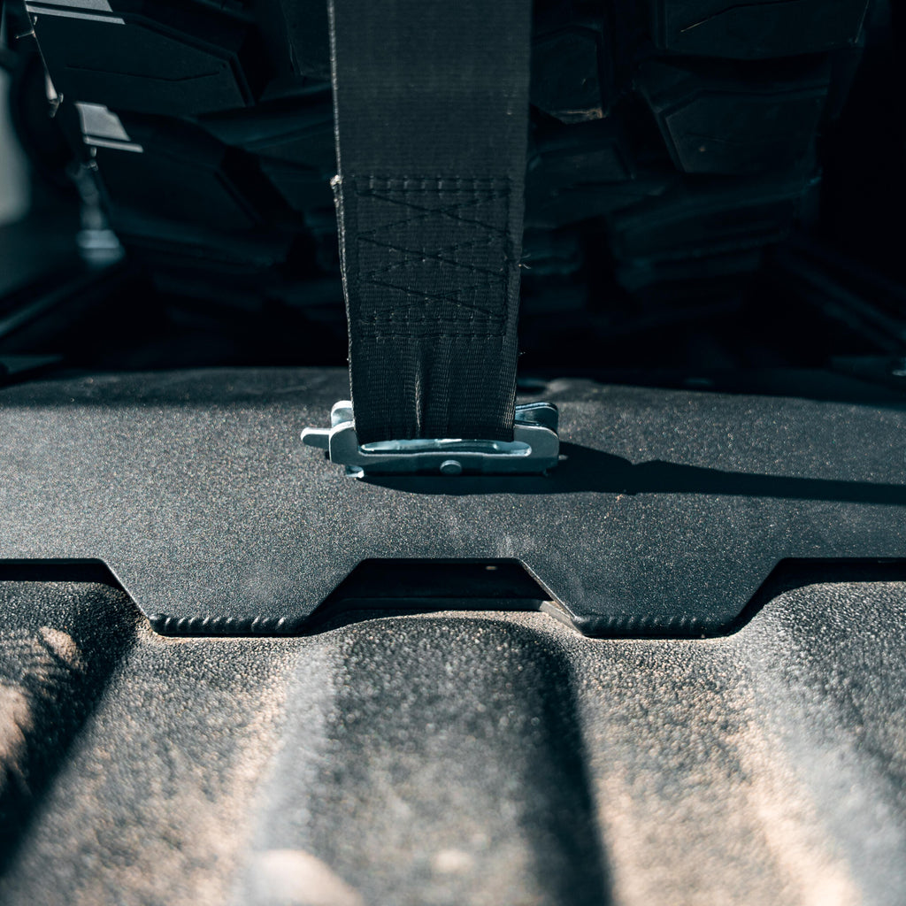 3rd gen Raptor modular bed rack bolt-on mounting detail