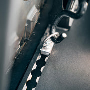 Raptor bed rack stainless steel track system close-up