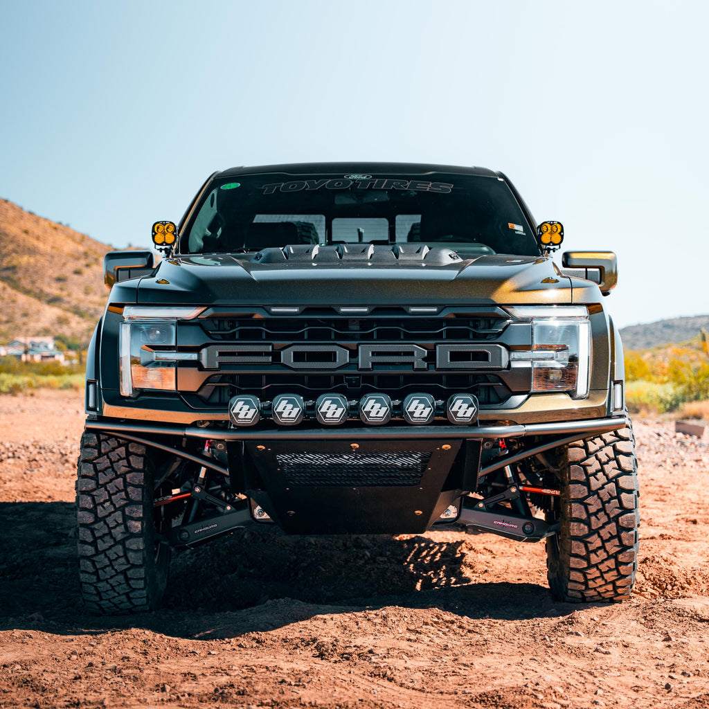 2021-2026 Raptor off-road bumper with skid plate installed