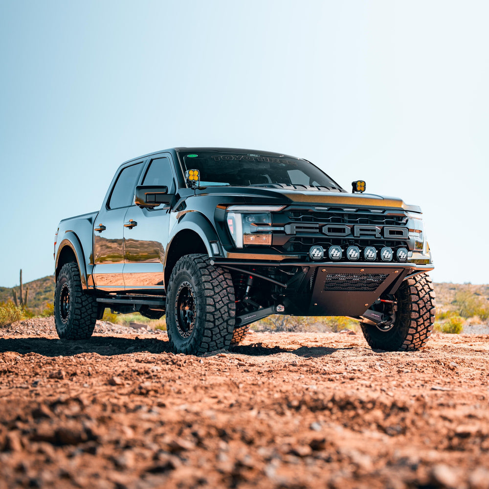 Ford Raptor high clearance front bumper with skid plate