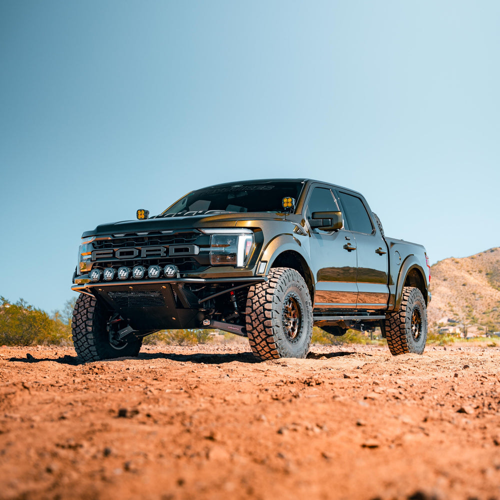 2021-2026 Ford Raptor frame cut bumper low angle shot