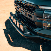 Raptor pre-runner bumper skid plate removal access point