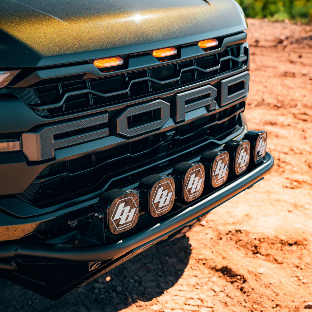 3rd gen Raptor bumper internal mounting system close-up