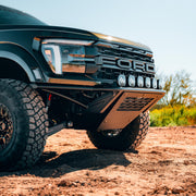 Raptor high clearance bumper with pod light brackets mounted