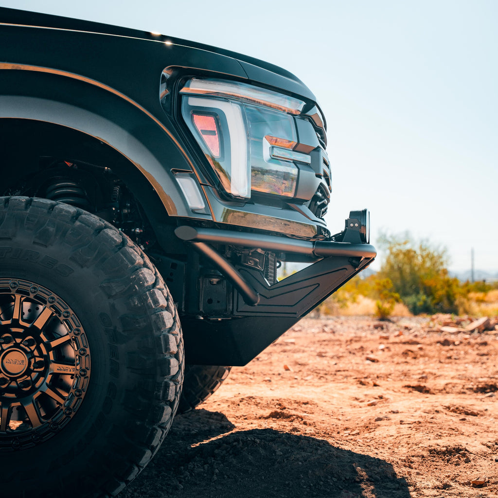 Ford F-150 Raptor pre-runner front bumper passenger side view