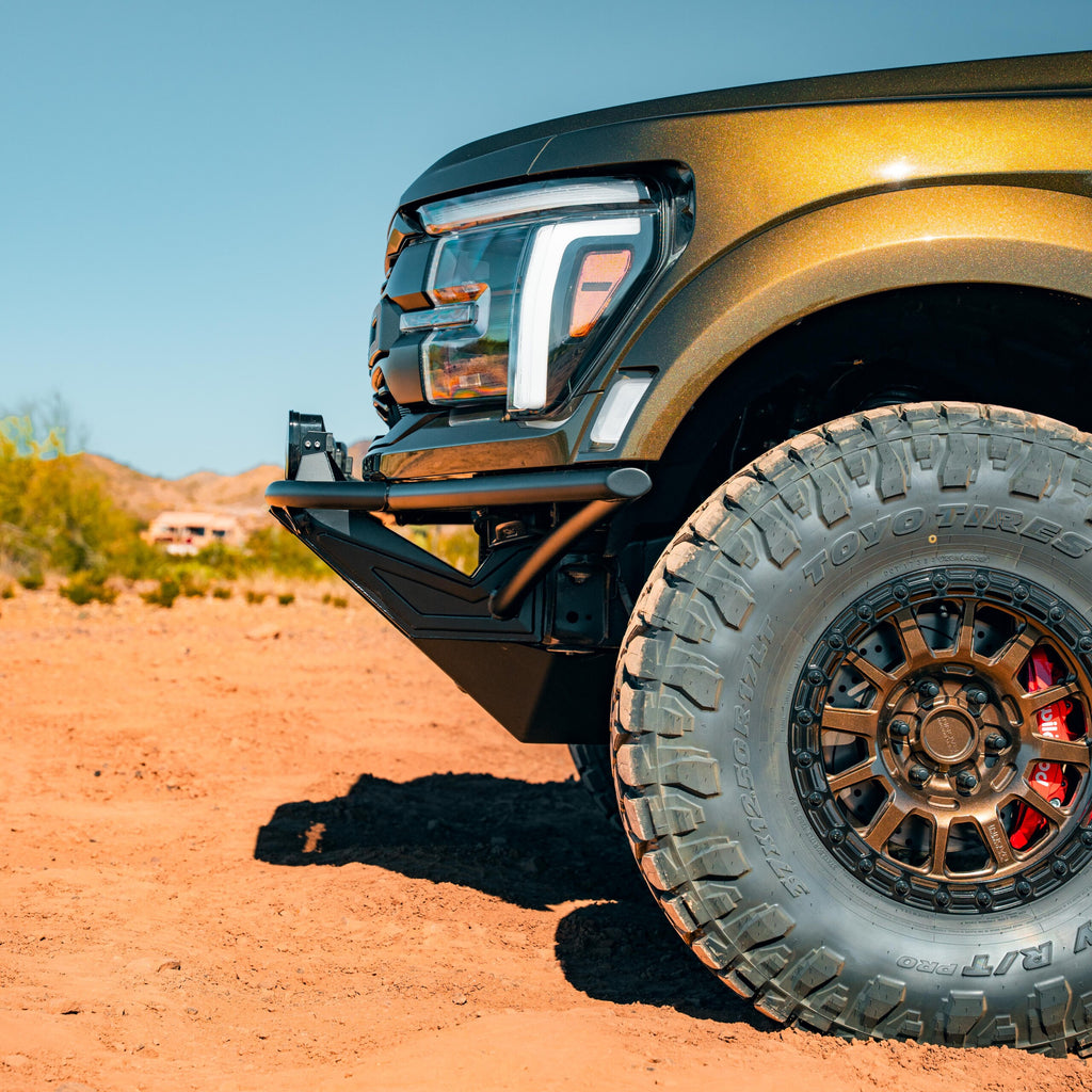 Ford Raptor off-road bumper installed on white 3rd gen Raptor