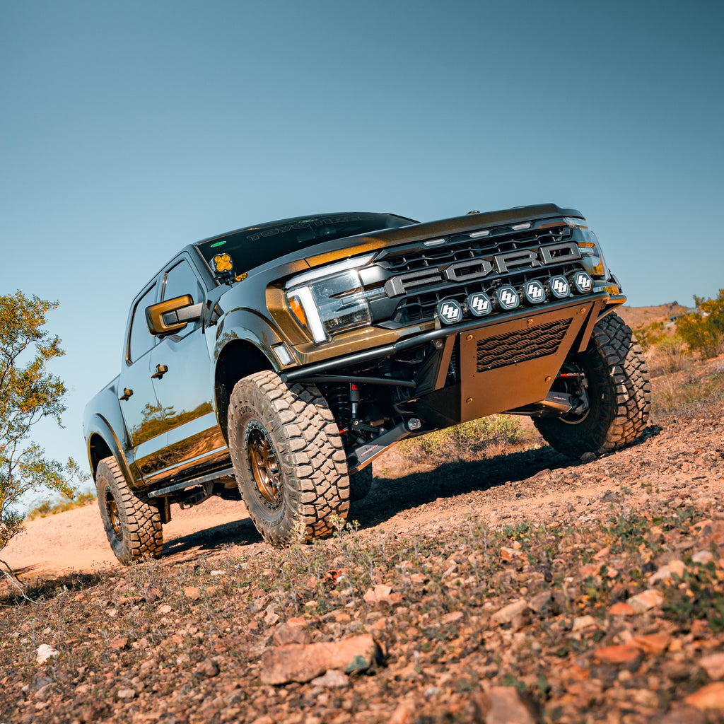 Ford Raptor off-road bumper approach angle demonstration