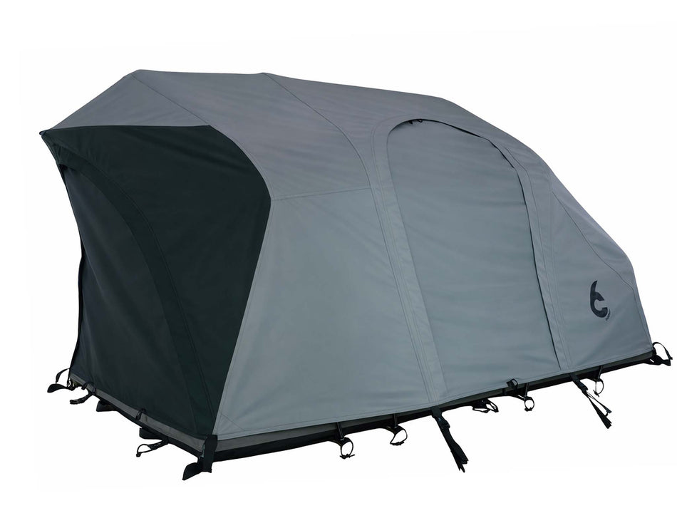 REV Tent HellaStorm three-quarter closed view showing weather protection