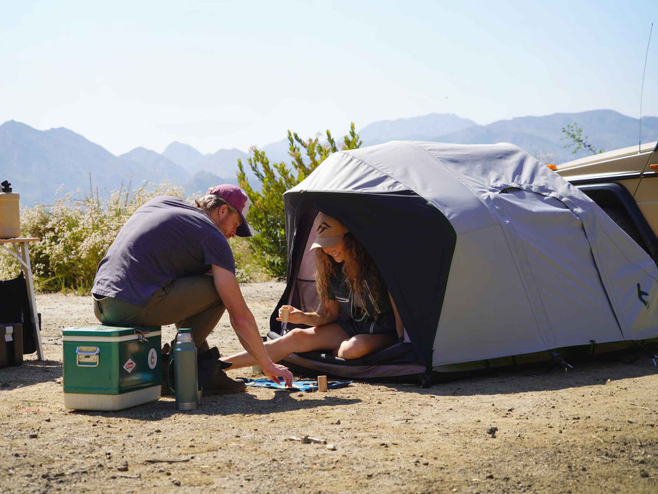 REV Tent HellaStorm Gen 2 ground camping lifestyle in severe weather