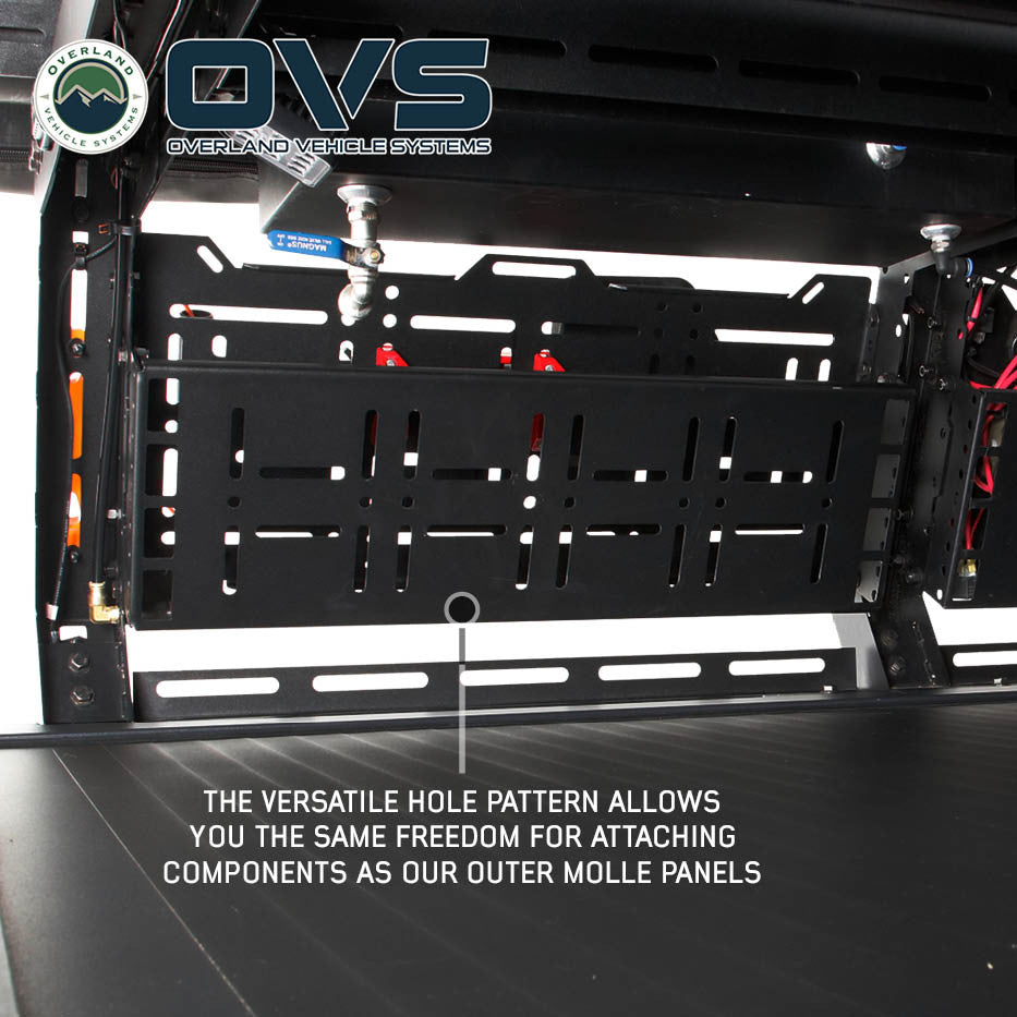 Ruff Rax Inside MOLLE Panel installed with gear mounted showing wrench pockets