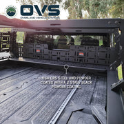 Ruff Rax Cross Bed MOLLE Panel installed in Jeep Gladiator truck bed