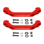 Ruff Rax Billet Grab Handle pair in red powder coat finish