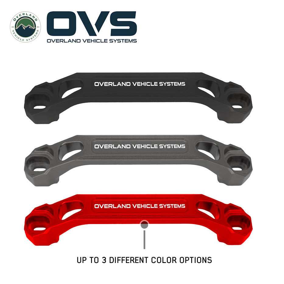 Ruff Rax Billet Grab Handle colour options — red, black, and earth grey