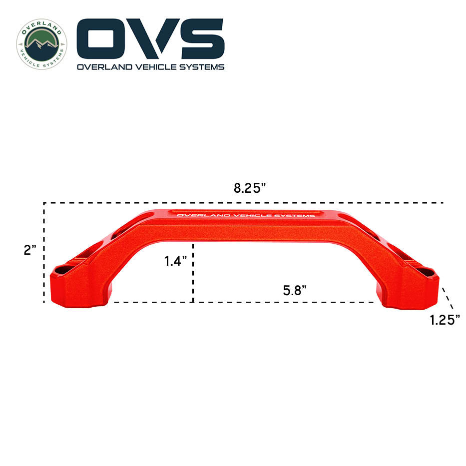 Ruff Rax Billet Grab Handle dimensions and hole spacing measurements diagram