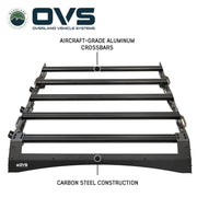 Ruff Rax RAM 1500 roof rack without light bar front view showing clean unobstructed crossbar