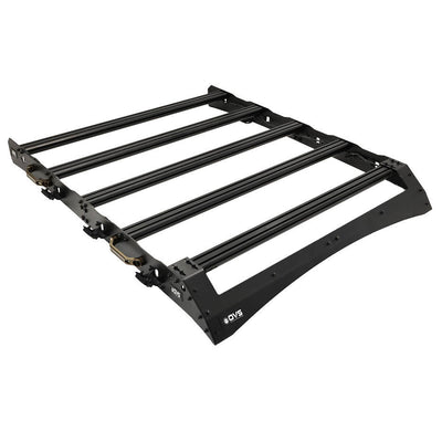 Ruff Rax 2011-2026 RAM 2500 3500 roof rack without light bar three-quarter view showing full aluminium platform and dual-stage powder coat