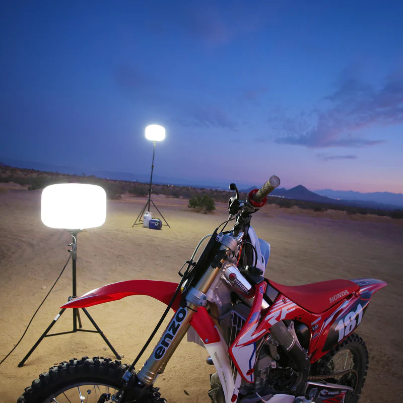Image showing the SeeDevil 400 Watt Balloon Light Kit in practical use in the desert