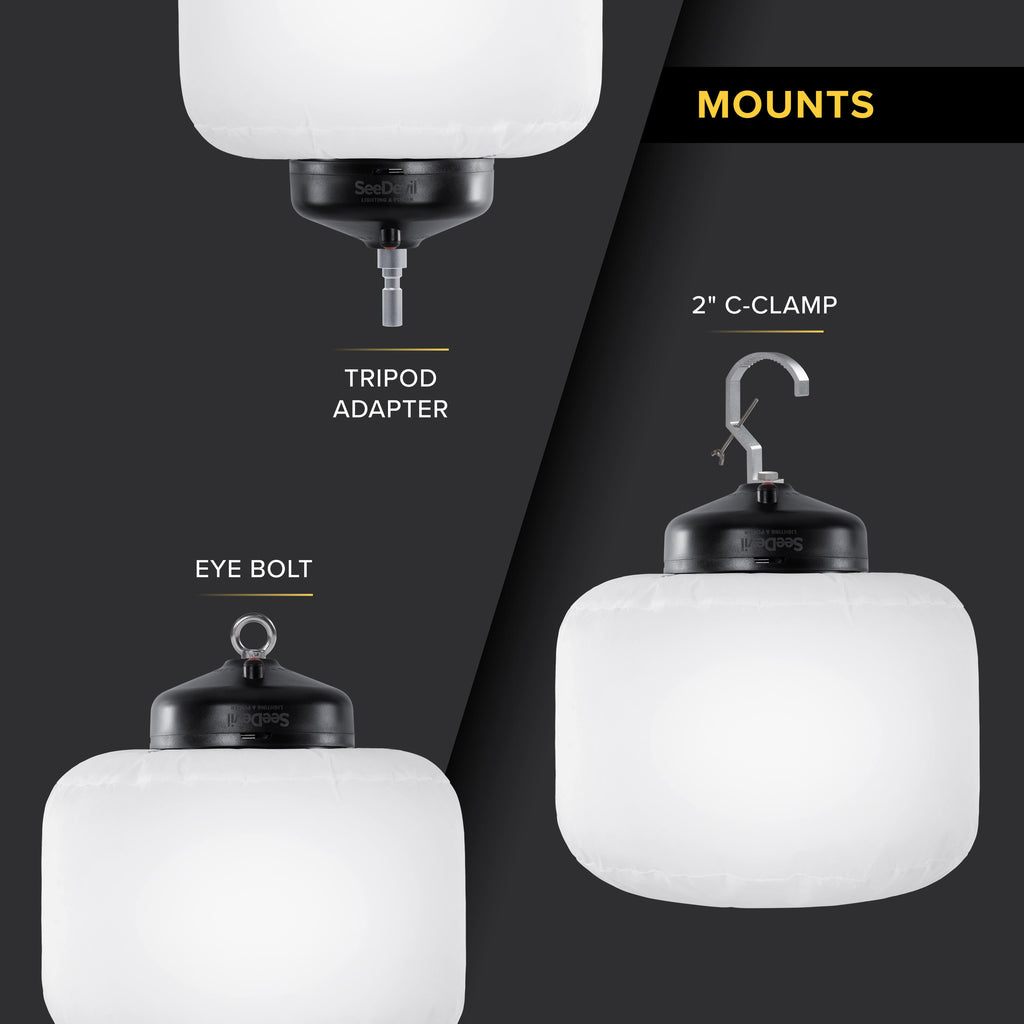 Image showing the various mounts of the LED light kit from SeeDevil