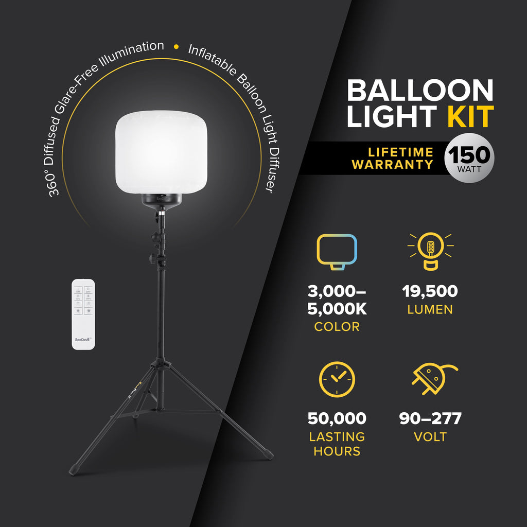 SeeDevil LED Light ballon lifetime warranty