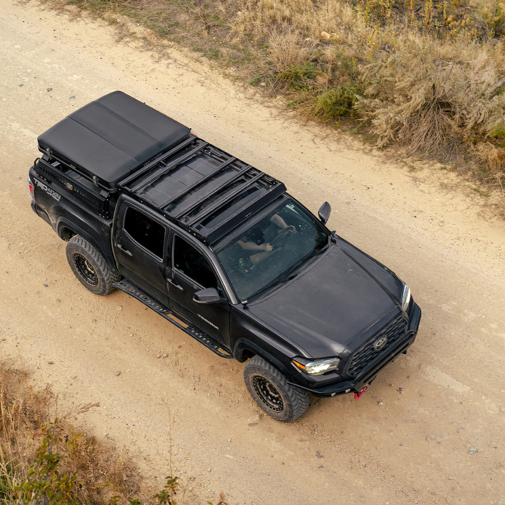 Image showing the raconteur roof rack mounted on a toyota tacoma in use