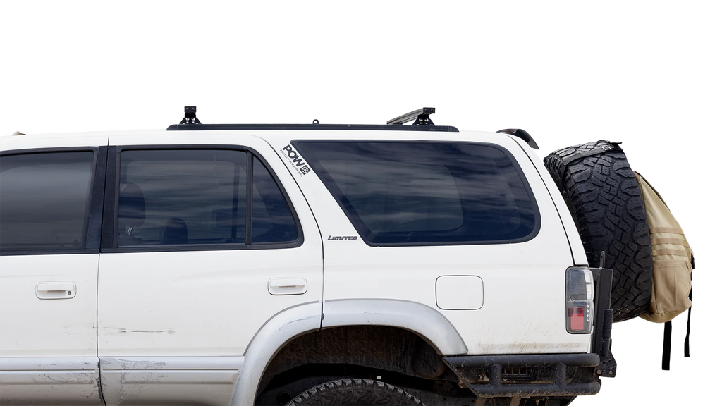Side view of the Sherpa Roof Track Load Bar System mounted on a vehicle