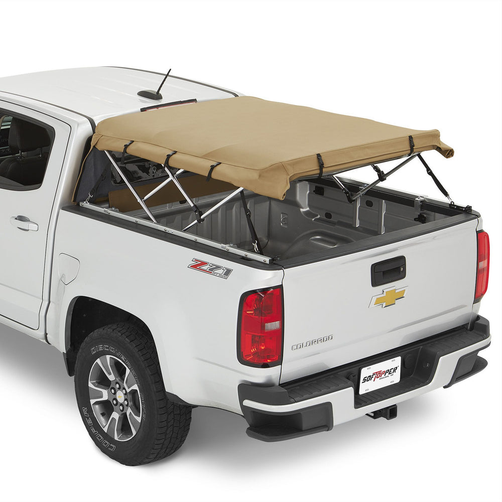 SofTopper For Chevy Colorado 2004-2025 tan with sides open view
