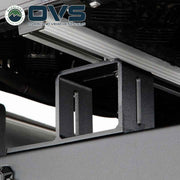 Ruff Rax Tent Riser Bracket installed on overland roof rack with rooftop tent