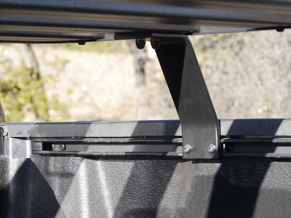 Image showing the rails with the truck bed rack bolted on