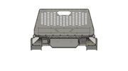 Ute 70 modular tray bed front view technical drawing