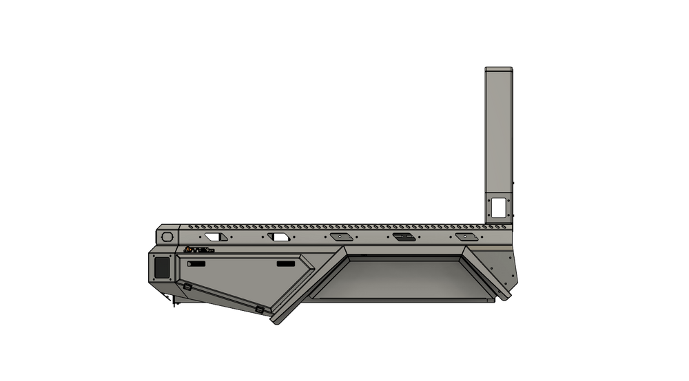 Ute 70 modular tray bed passenger side technical drawing