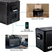 ICECO VL45ProS single zone portable fridge weatherproof control panel