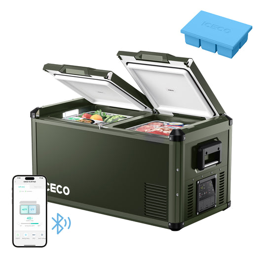 ICECO VL75ProD olive 79.2QT heavy duty dual zone fridge freezer