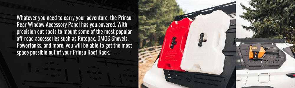 Prinsu Original Accessory Panel mounted with recovery gear on 6th gen 4Runner